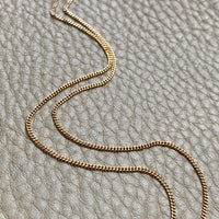 Vintage 18k gold curb link necklace - 20 inch length