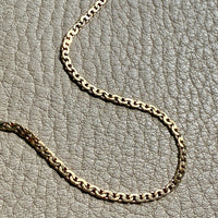 Long Skinny Vintage 18k gold Virola Link Necklace - 23.75 inch length