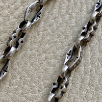 English Antique Sterling Silver Watch Chain (bracelet or necklace extender)- 12.3 inch length