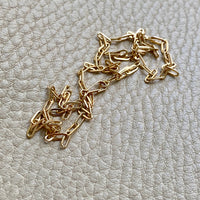 Skinny vintage paper clip chain in 18k gold - 15.6 inch length