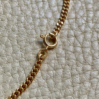 Vintage Swedish 18k gold curb link necklace - 16.25 inch length