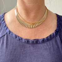 Vintage Omega Link Necklace in 18k Gold- Made in Trissino Italy, 1960s/1970s era - 16.5 inch length