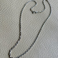 2.7mm Sterling Silver Danish Biker Chain Necklace - 18 inch length