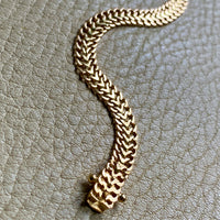 Italian Classic UnoAErre Herringbone Link Bracelet in 18k gold - 7.25 inch length