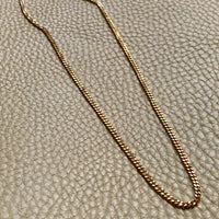 Vintage Swedish 18k gold curb link necklace - 16.25 inch length