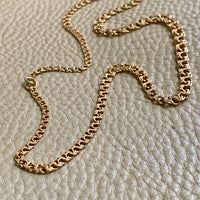 Vintage 1950s Double-link necklace - Solid 18k gold - 18 inch length