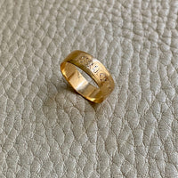 Vintage Engraved 14k Gold Band Ring Circa 1900-1950 - Size 5.25