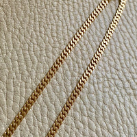 1923-1965 Swedish Vintage 18k Gold Pressed Curb Link Necklace - 18 inch length