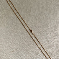 Sparkly 2mm Italian Biker link Necklace in 18k Gold - 19.6 inch length