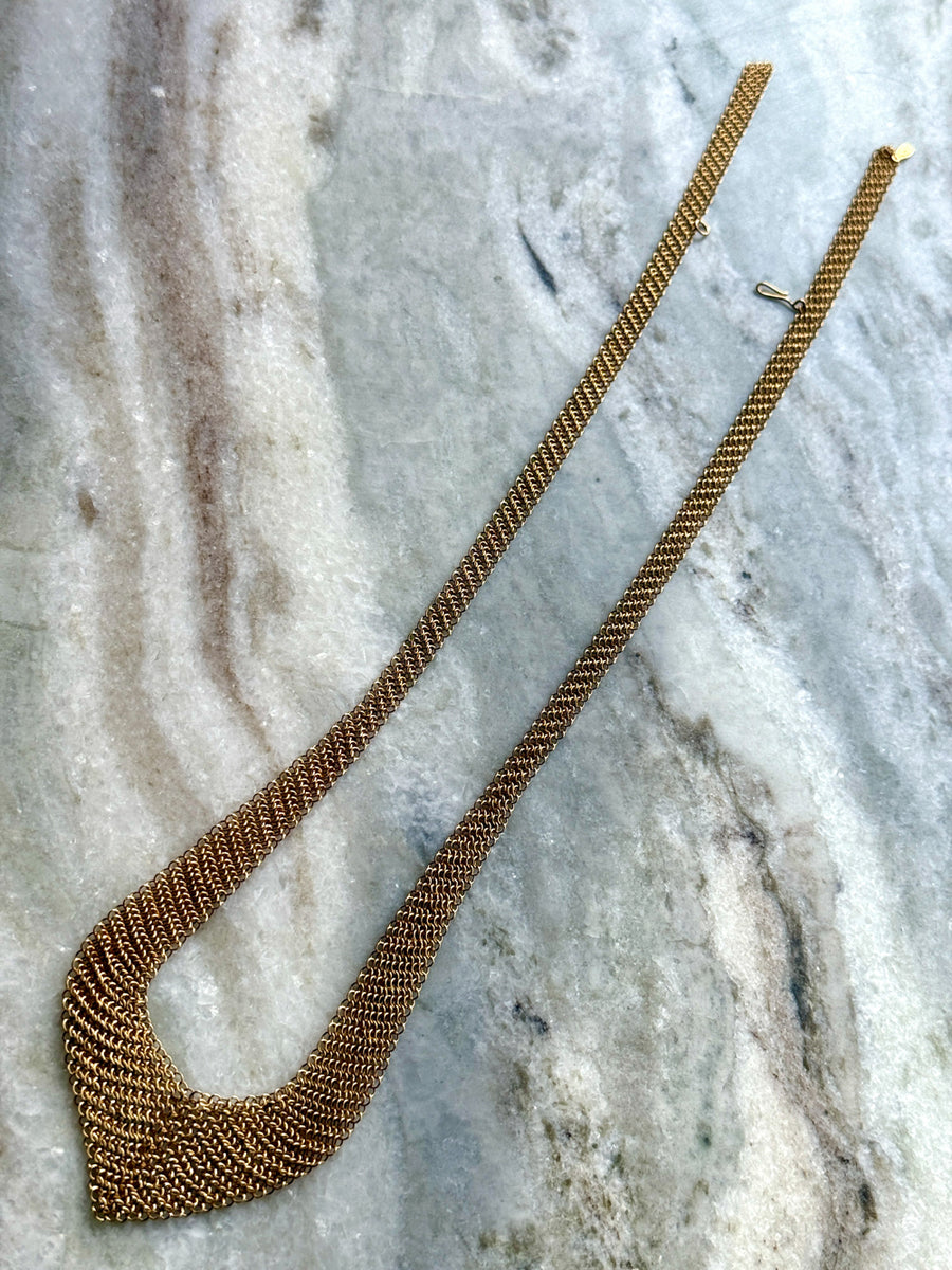 Tiffany and Co. 18k Gold Mesh Necklace by Elsa Peretti - 21 inch length approximately