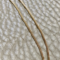 Vintage 18k gold curb link necklace - 20 inch length