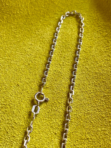 2.7mm Sterling Silver Danish Biker Chain Necklace - 18 inch length