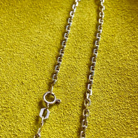 2.7mm Sterling Silver Danish Biker Chain Necklace - 18 inch length