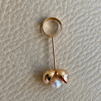 1968 Vintage 14k gold pearl pendant by Olli Auvinen for Westerback