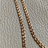 Vintage 1950s Double-link necklace - Solid 18k gold - 18 inch length