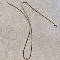 Long Skinny Vintage 18k gold Virola Link Necklace - 23.75 inch length