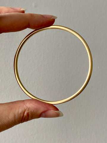 Vintage Scandinavian 14k solid gold bangle 1967-1973 - 8 inch interior circumference