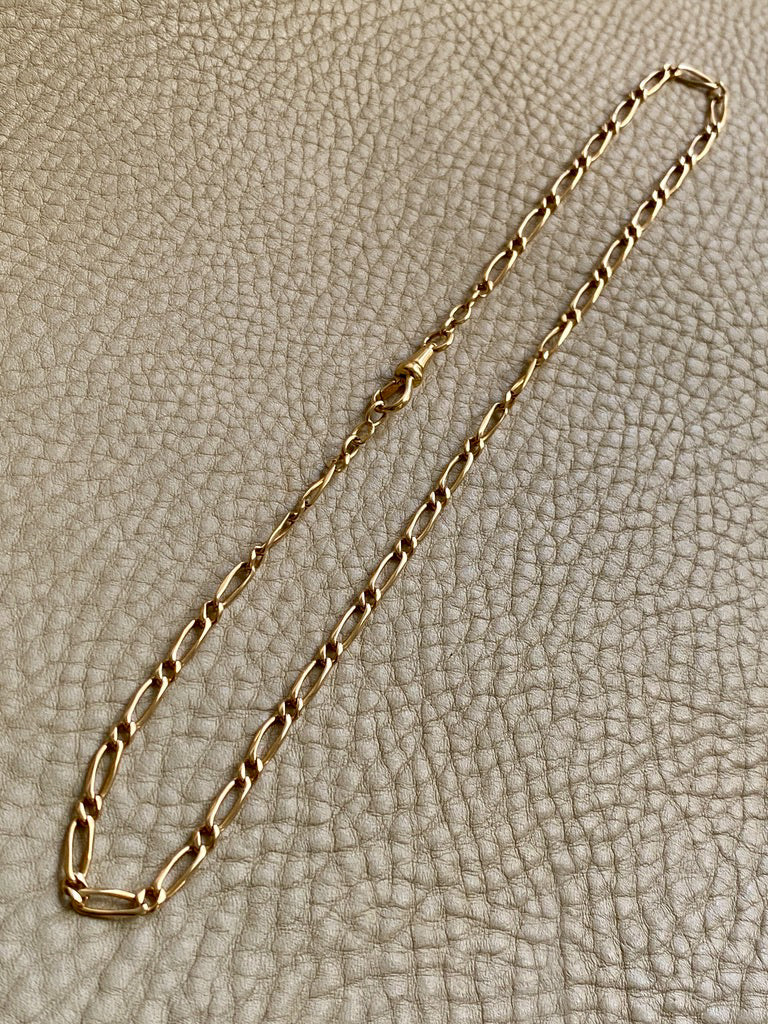 Antique Watch Chain Necklace in 18k gold - 17.75 inch length