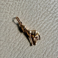 18k gold vintage charm or pendant - Bambi Fawn Dear