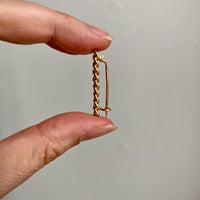 1915 Antique Chain Link Brooch Pin 18k Gold - 1.25 inch length