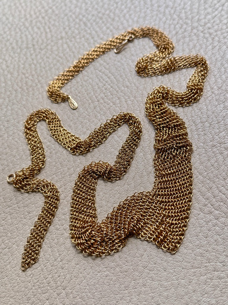 Tiffany and Co. 18k Gold Mesh Necklace by Elsa Peretti - 21 inch length approximately