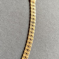 Vintage Danish V-link Bracelet in 14k Gold by SV Glymerrs - 7.5 inch length