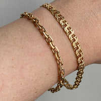 1954 Double link solid 18k gold bracelet by Rolf Miler- 7.6 inch length