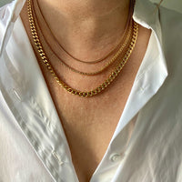 Antique Round Link Tubular Mesh Necklace - Solid 18k gold - 18 inch length