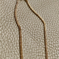 Vintage Swedish 18k gold curb link necklace - 16.25 inch length