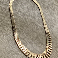 RADIANT! 14k Gold Cleopatra Link Necklace - Vintage Danish - 17 inch length