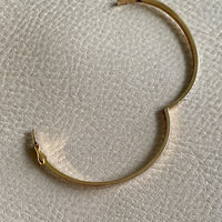 1958 Modernist Swedish 18k Gold Hinged Bangle with Pearls - by Stigbert - 7 inch interior circumference