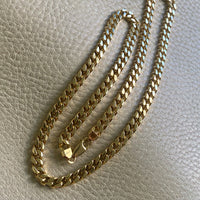 AMAZING! Heavy Italian Vintage Curb Link Necklace in Solid 18k Gold - 20 inch length