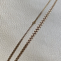 1958 Stockholm Sweden, Double Link Chain Graduated Width Necklace in 18k Gold - 17 inch length