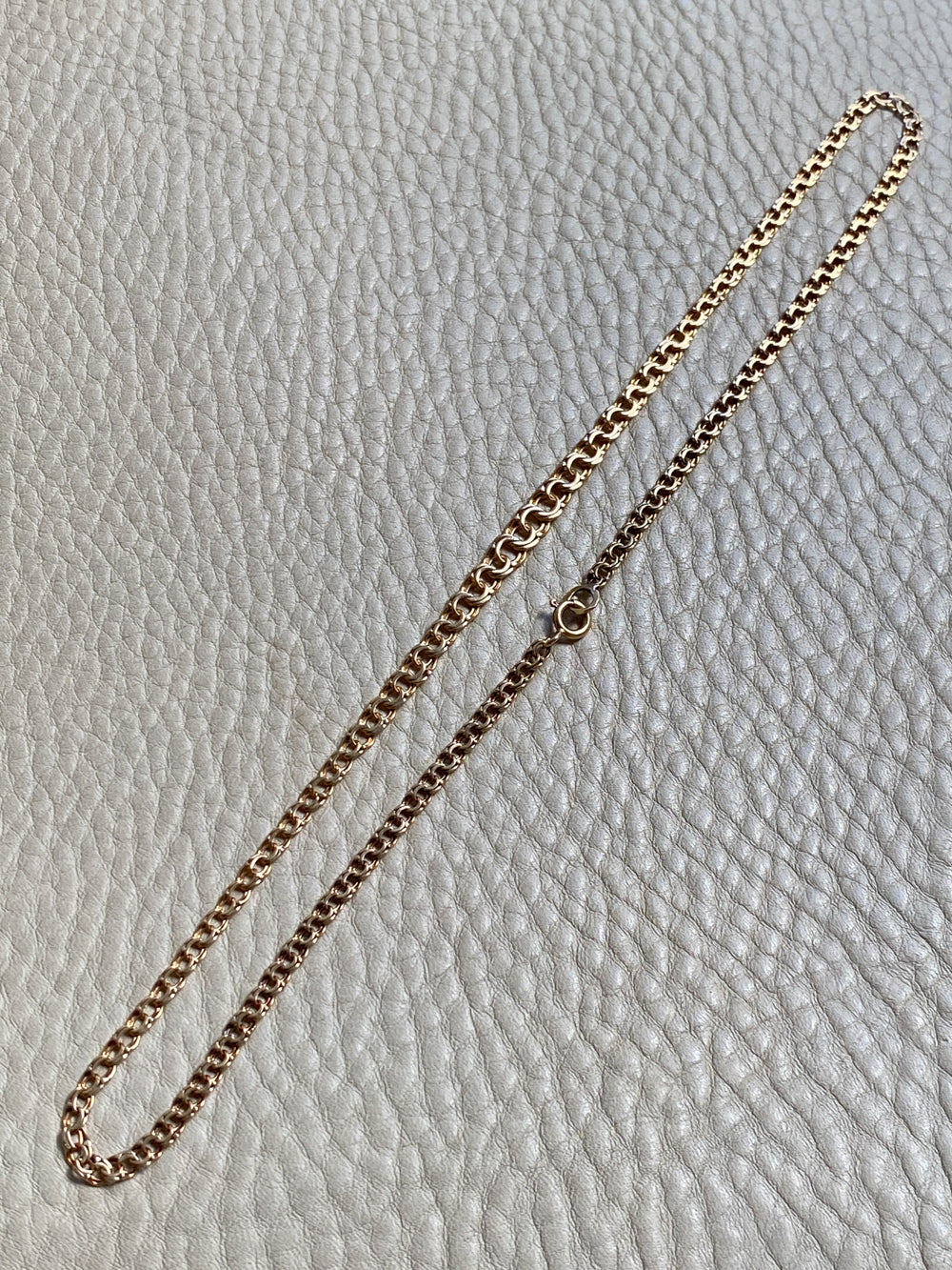 1964 Swedish 18k Gold necklace - Graduated double link chain necklace - 17.5 inch length