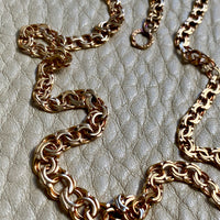 1964 Swedish 18k Gold necklace - Graduated double link chain necklace - 17.5 inch length