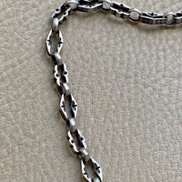 English Antique Sterling Silver Watch Chain (bracelet or necklace extender)- 12.3 inch length