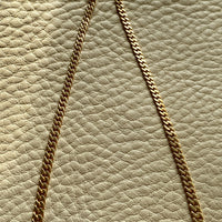 Vintage 18k gold pressed curb link necklace - 18.5 inch length