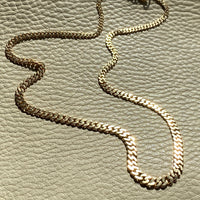 Vintage 18k gold pressed curb link necklace - 18.5 inch length