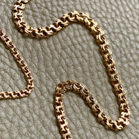 Vintage 1950s Double-link necklace - Solid 18k gold - 18 inch length