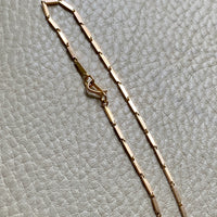 Geometric gold bar link necklace - 18k gold - 18 inch length