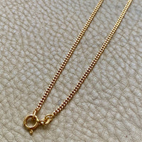 Vintage Classic 18k gold curb link necklace - 20 inch length