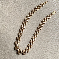 Checkerboard link bracelet in 18k gold - Swedish vintage 1940 - 8.2 inch length