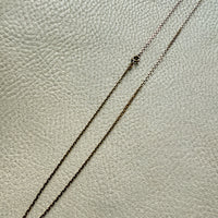 14k Gold Danish Vintage Skinny Biker Link Chain Necklace, Signed  - 20 inch length