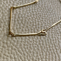 Half-twist gold bar link necklace - 14k gold - 20 inch length