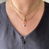 A Classic! - Balestra Italian vintage - 18k gold Long curb chain necklace - 31.3 inch length