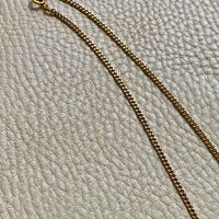 Vintage 18k gold curb link necklace - 17 inch length