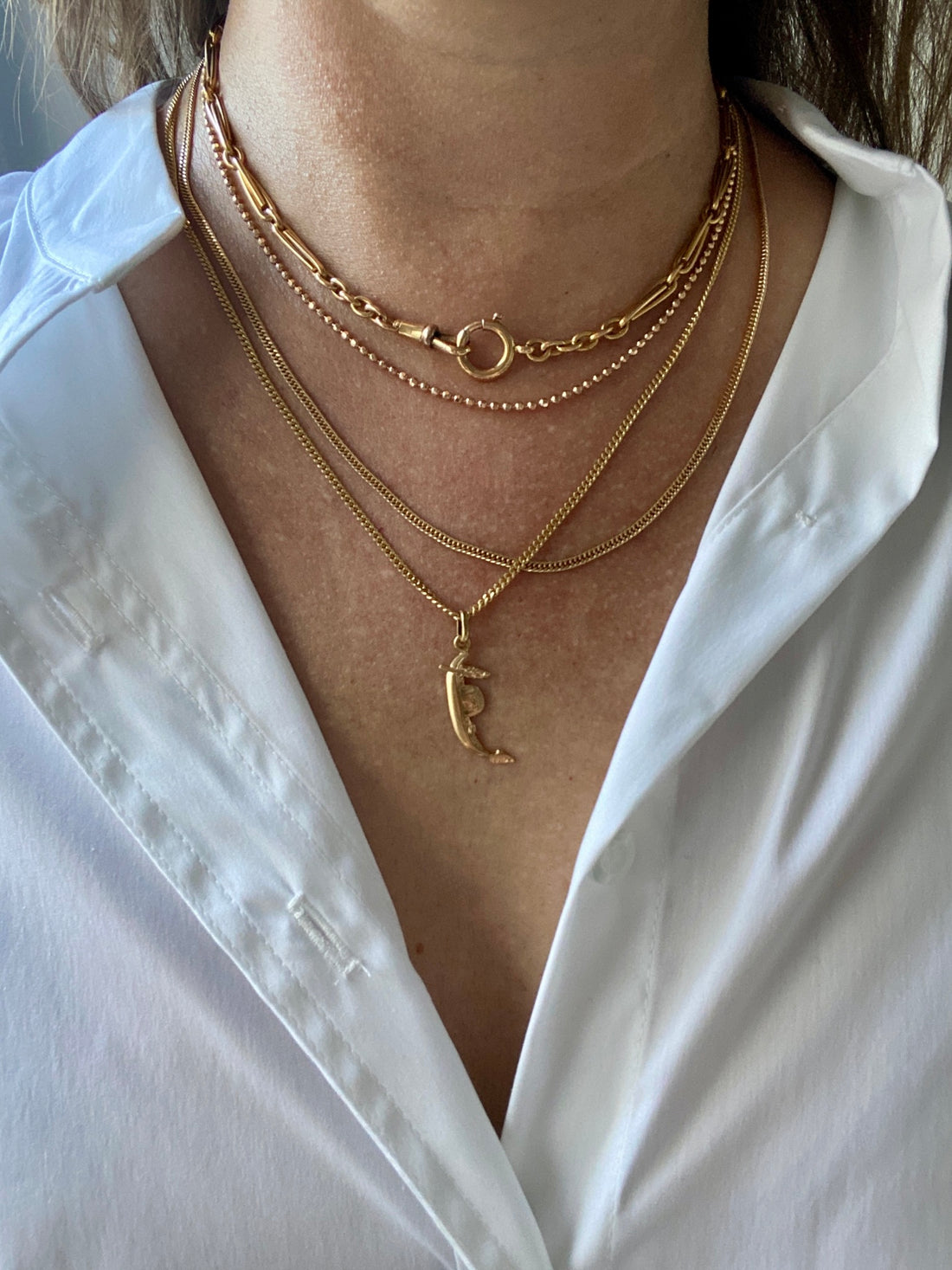 VERY FINE! Late 1970s era Balestra 18k gold special tight curb chain necklace - 20 inch length