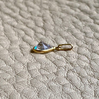 Petite 18k gold crystal pendant or charm