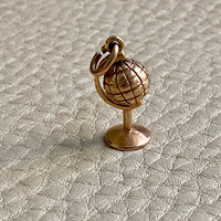 18k Gold Vintage Articulated Globe - Charm or Pendant