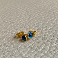 Vintage 18k Gold Evil Eye Stud Earrings